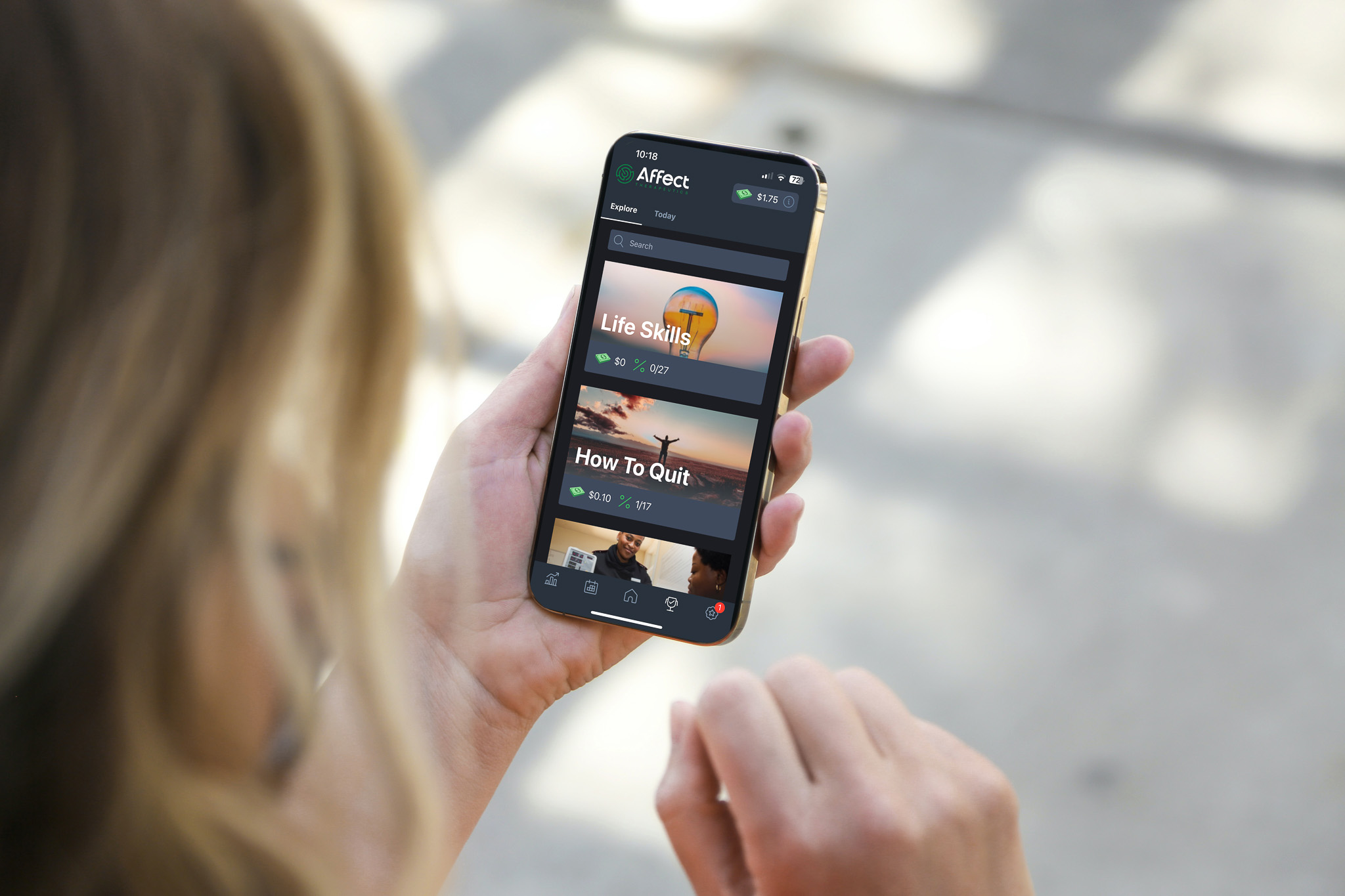 Download Affect's sober app and get a full telehealth outpatient treatment program for alcohol and drug addiction